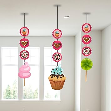 Party Factory Candy Theme String Hanging Decoration 3pcs For Girls