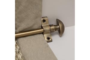 Brass bee Stair Rods Carpet Runners with Mushroom Finial Ends Nickel, Brass, Stainless Steel Stair Carpet Rod - Sold Individually (Antique Brass)