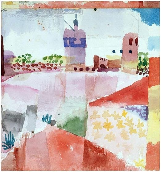 LegendArte Paul Klee Hammamet con la Sua Moschea Stampa su Tela, cm. 80x85 - Quadro su Tela, Decorazione Parete: Amazon.it: Casa e cucina