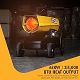 JCB Diesel Kerosene Space Heater 215,000BTU 63kW Industrial Workshop Factory view 2