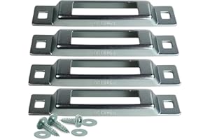 DC Cargo Mall E Track Single Slot Tie-Downs - 4 Pack - Mini Galvanized Steel Anchor for E Track Ratchet/Cam Straps - Motorcycles, Cargo, Bikes in Trailers, Pickups, Vans, Trucks - E Track Accessories