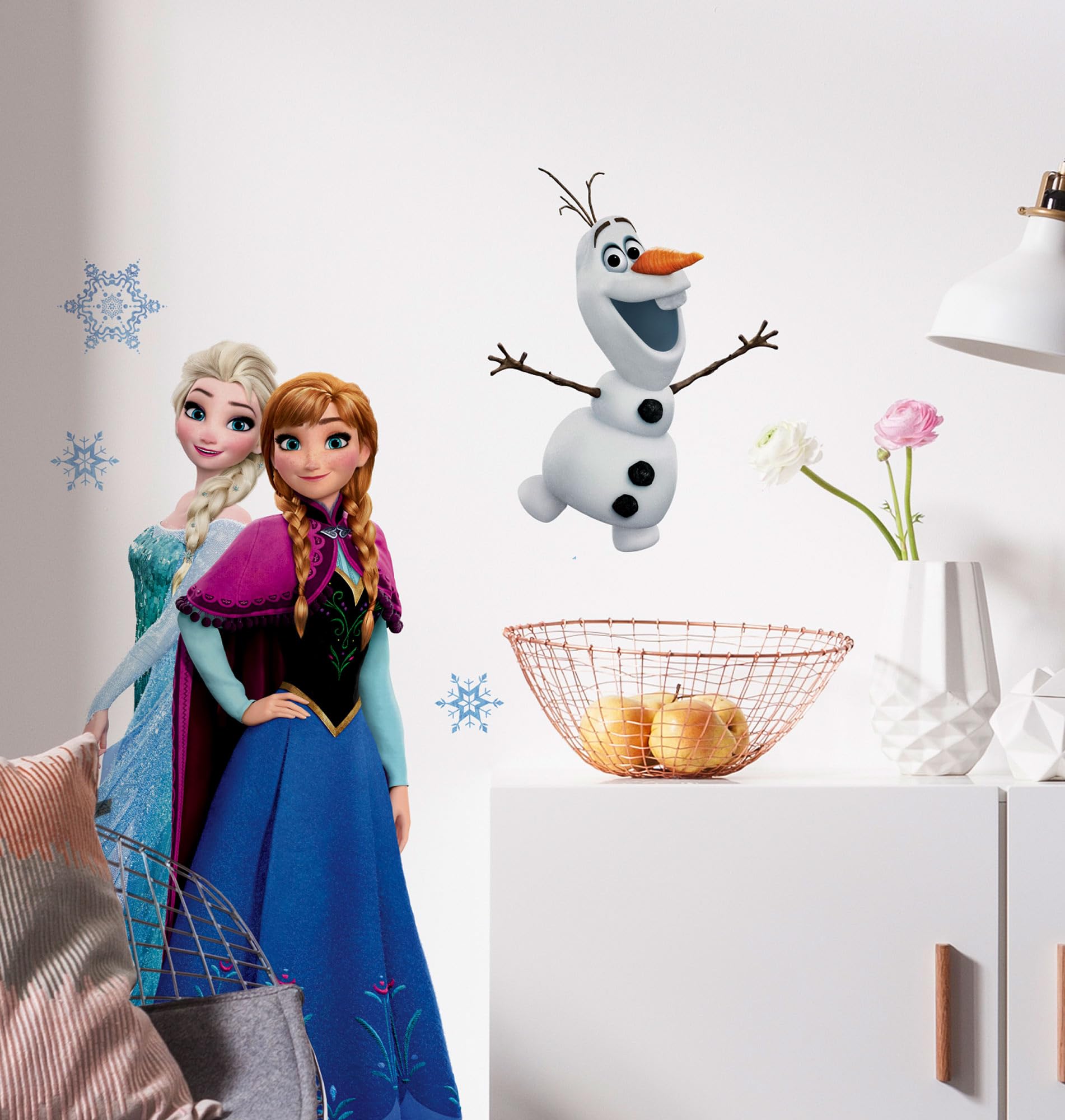 Frozen Anna and Elsa Wall Sticker - Size 50 x 70 cm - Disney Wall Sticker for Children's Bedroom - Frozen