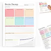 50 Pages Brain Dump Notepad,A5 Daily Planning Management Manual | Brain Dump Notepad A5 sized daily planner fits easily, making it an ideal gift for organization enthusiasts.