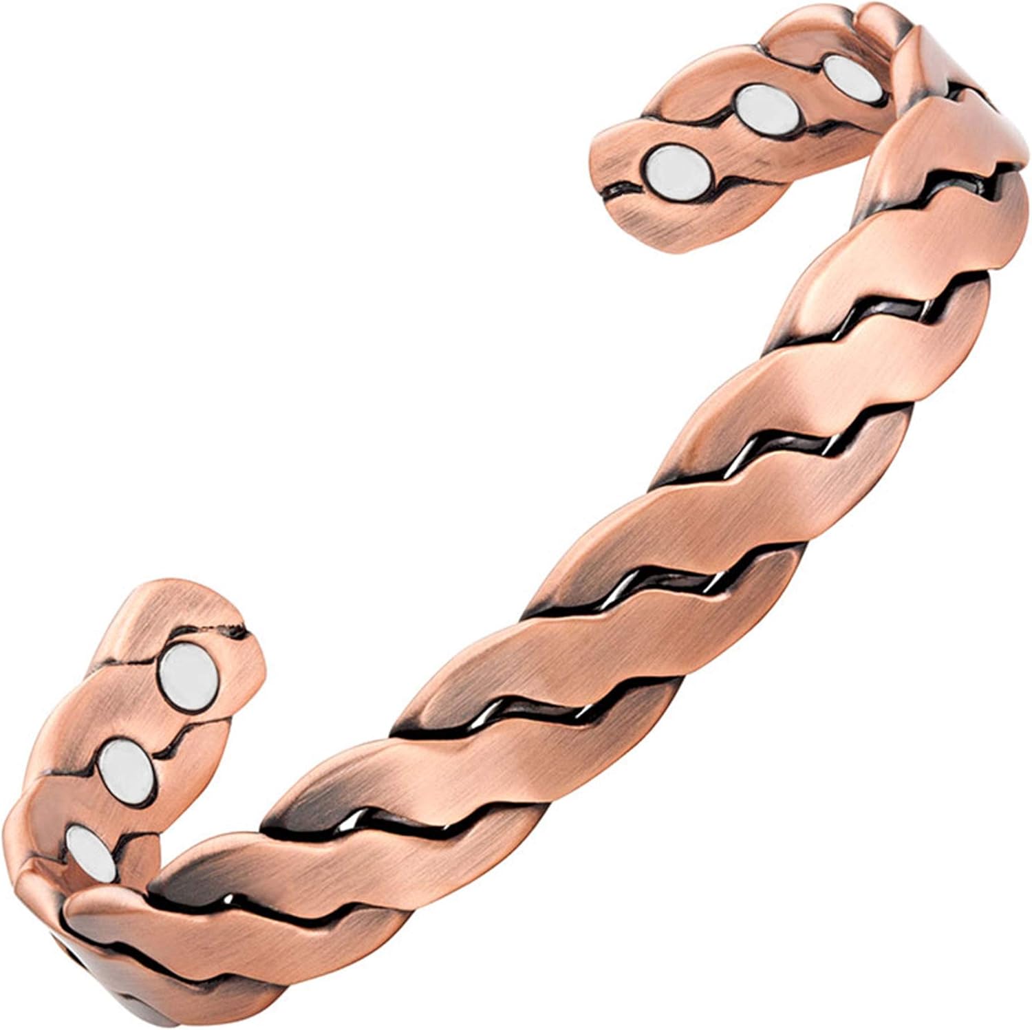 MagnetRX® Pure Copper Magnetic Bracelet - Arthritis Pain Relief & Carpal Tunnel Magnetic Therapy Copper Bracelets for Men - Adjustable Cuff + Gift Box (Copper | Medium - Large): Health & Personal Care
