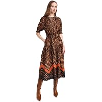 paige kinga silk blend flutter sleeve tiered maxi dress PAIGE Women's Kinga Dress, Slate Blue Multi, 2 at Amazon Women's Clothing store