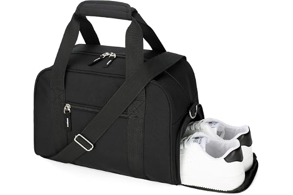 Searock 14 inch Small Gym Bag for Men & Women, Mini Duffle Bag with Shoe Compartment, Lightweight Carry On Duffel Bag for Tra