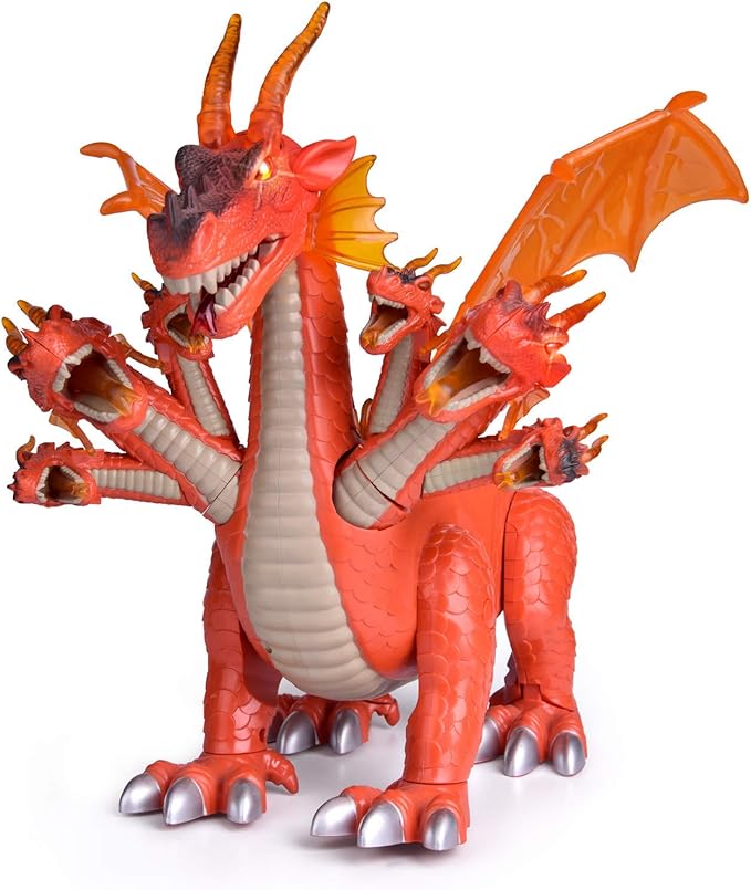 Amazon.com: Divertido juguete de dragón de 10.0 in para niños y niñas, 7 cabezas caminar juguete dragón figura con luces y sonidos, regalos de cumpleaños para niños: Toys \u0026 Games