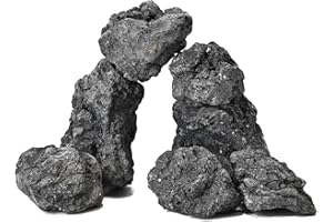 AQUATIS Aquarium Rocks for Fish Tank Bonsai Succulent Planters Garden Aquascaping Landscaping 10lb Natural Volcanic Lava Stones Decorative Indoor and Outdoor (6-8pcs 4-7 inches)