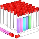 Teenitor 50pcs Test Tubes Plastic Test