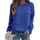 Smile Fish Womens Crewneck Long Raglan Sleeve Sweatshirt Relaxed Fit Pullover Tops