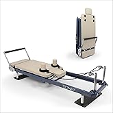Tone Fitness Foldable Pilates Reformer – Portable Pilates Machine with Adjustable Resistance Bands, Smooth Glide Carriage & Full-Body at-Home Pilates Workout Equipment