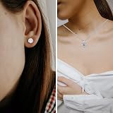 CSYY Eternal Preserved Rose with Necklace & Earrings Gift Set for Her view 6