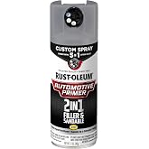 Rust-Oleum Automotive 2-in-1 Filler &amp; Sandable Primer, Gray | Fills Minor Imperfections | Sandable Finish | Fast Dry | Custom Spray Dial 5-in-1