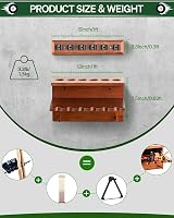 EXTCCT Hardwood Wall Mount Pool Cue Rack six cues Oak solid wood view 6