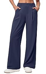 Ewedoos Wide Leg Pants Woman Stretchy Work Dress