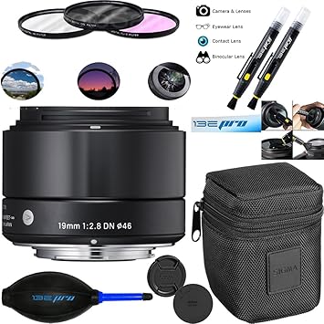 Amazon Com Sigma 19mm F2 8 Ex Dn Art Black For Sony Se Deal Expo Bundle Camera Photo