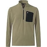 M MAELREG Quarter Zip Pullover Men Midweight Dry Fit Winter Warm Stretchy Golf 1/4 Zip Pullover Mens Sweatshirt with Pocket