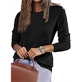 EVALESS Spring Sweaters for Women 2026 Trendy Wool Blend Sweaters Long Sleeve Crewneck Spring Outfits Pullover Sweater Tops