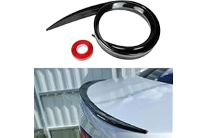 Tongze 4ft Universal Rear Spoiler for Cars: Gloss Black Universal Spoiler Wing for Trunk/Rear Window/Car Roof Joint for Tesla Honda Nissan Kia BMW and Most Car(Gloss Black)