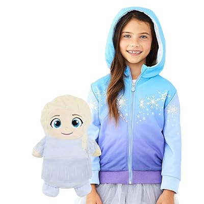Cubcoats Elsa 2-in-1 Transforming Classic Zip-Up Hoodie &amp; Soft Plushie