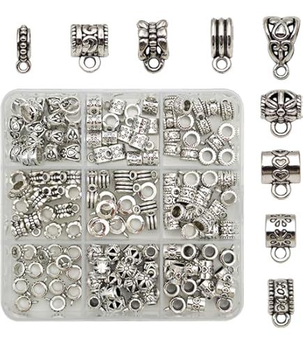 PATIKIL Spacer Bail Bead,80Pcs Spacer Beads Charms