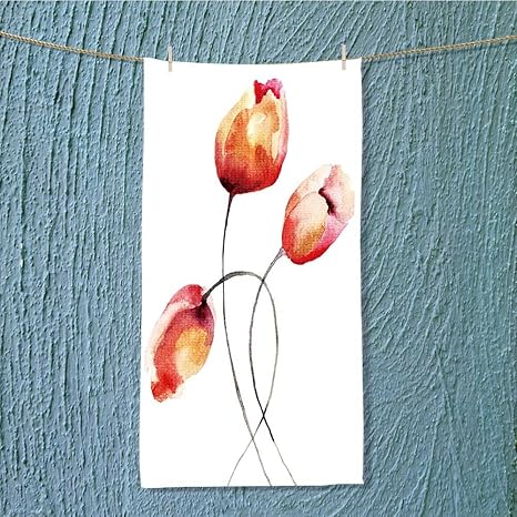 Amazon Amapark スイミングタオル カラフルなチューリップ 花 水彩イラスト スーパーソフト 幅7 9 高さ23 6インチ W35 4 X H11 8 Inch Mj S Wqq 455k30 X G90 フェイスタオル ホーム キッチン オンライン通販