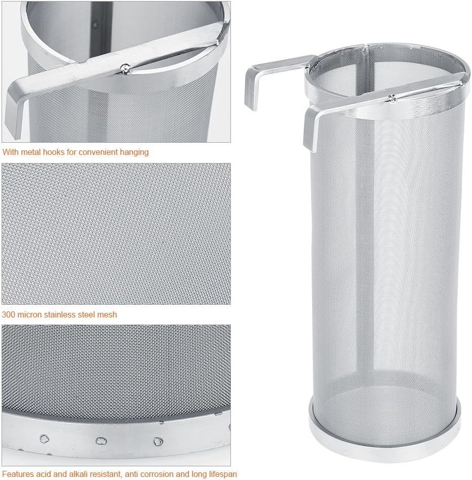 10 * 25.5cm 300 Micron Stainless Steel Brew Filter Homemade Brew Beer