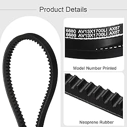 uxcell 4Pcs AX67 EPDM V-Belt, Raw Edge Cogged