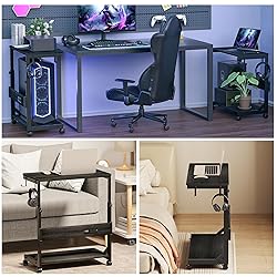 Height Adjustable Computer Tower Stand with Charge