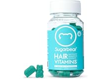Sugarbear Vegan Hair Gummy Vitamins with Biotin, Vitamin C, Vitamin B-12, Zinc for Hair Skin & Nails (1 Month Supply)