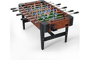 DITHOKO Foosball Table, 48''/54.5'' Home Arcade Table Soccer with 4 Balls and 2 Cup Holders, Competition Foosball Table Set for Family Game Room, Adult Rrec Room, Basements or Bar