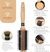 BESTOOL Round Brush for Blow-Drying 22mm Barrel Boar Bristles Nylon Pins view 3
