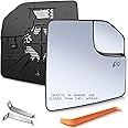 SNEMEEY Compatible with Ford F150 Passenger Side Mirror Glass Replacement Power Heated Towing Mirrors - Right Side View Mirror Glass with Blind Spot, Backing Plate, FL3Z17K707B, 2015-2021