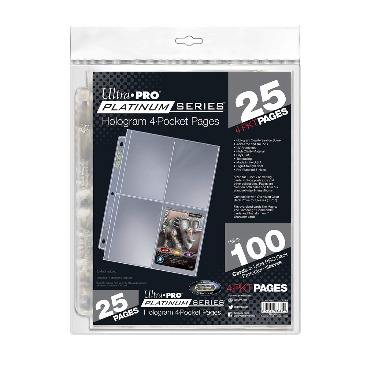 Photo 1 of Ultra Pro 83658, Clear