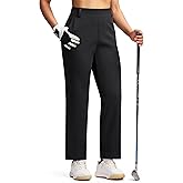 ISEEGZ Fleece Lined Pants Women Winter Golf Pant with Zipper Pockets Pull On Stretch Dressy Travel Work Casual Slacks
