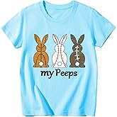 Boys Girls Easter Shirts Bunny Tshirt Short Sleeve Cotton Tee Funny Rabbit Graphic Tshirts 3-12 Years