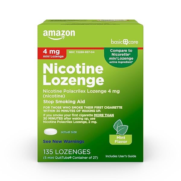 AMAZON BASIC CARE MINI NICOTINE POLACRILEX LOZENGE, 4...