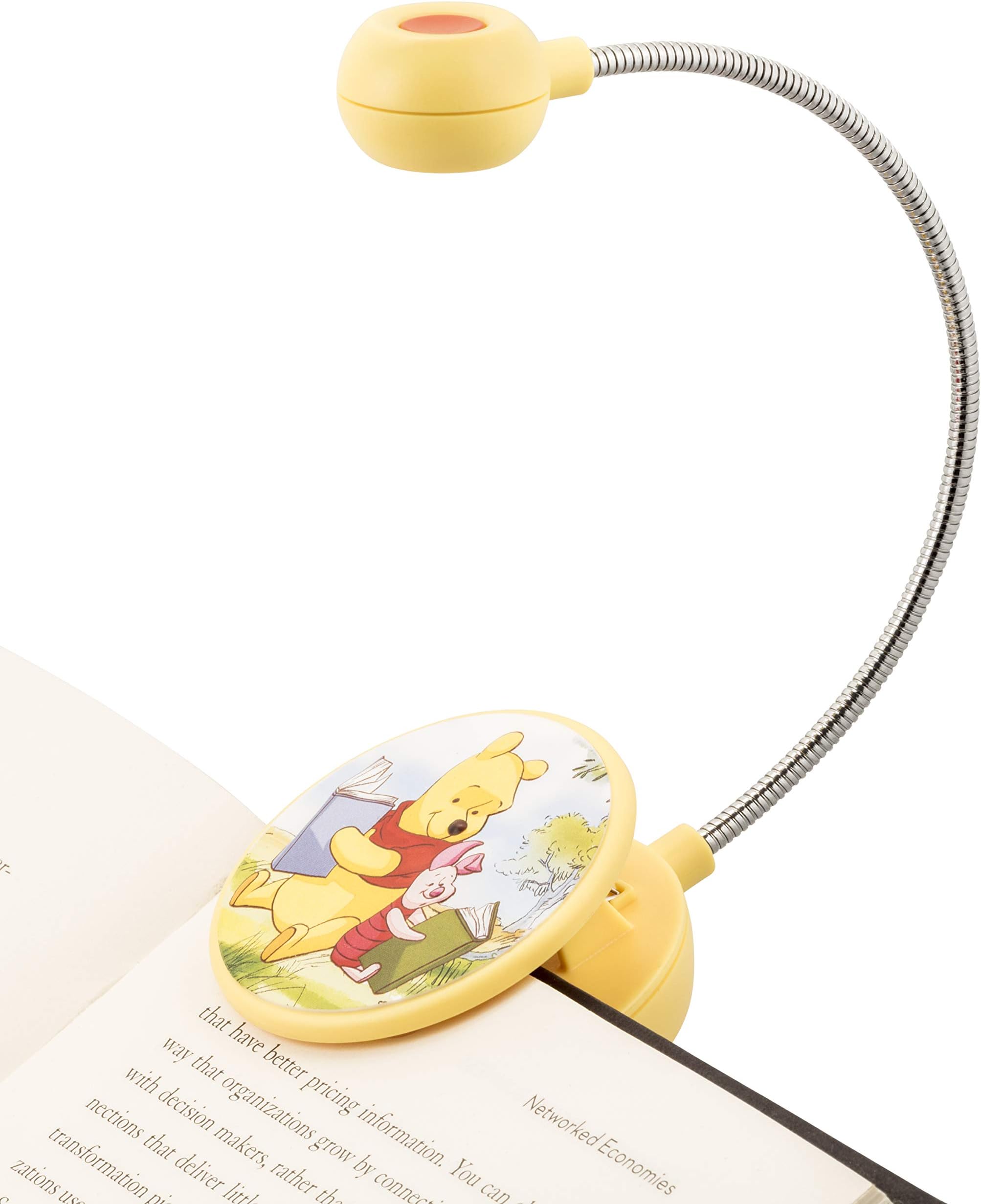 WITHit Disney Clip On Book Light – Winnie The Pooh & Piglet – LED Reading Light with Clip for Books/eBooks, Dimmable, Reduced Glare, Portable & Lightweight Bookmark Light for Kids, Batteries Included