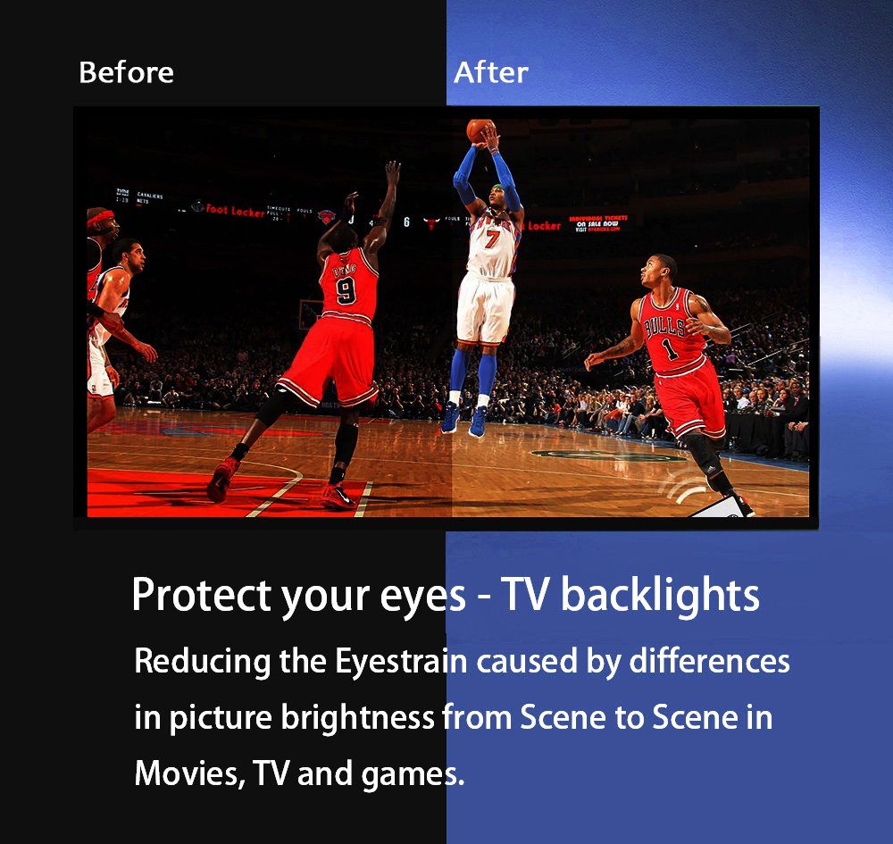 TV Colorful Backlight,USB LED Lighting Strip for Bias Lighting HDTV,Flexible Neon LED Lights 6.5ft/2M with Remote Control Decorate for Desktop PC,Tender Light Background Lighting Kit