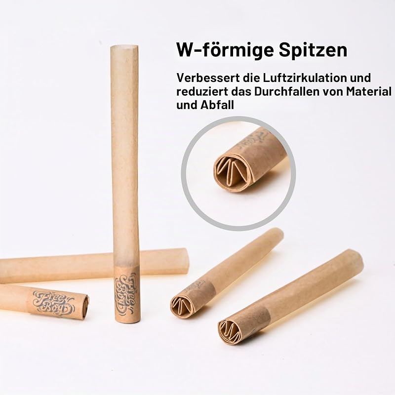 Zigarettenstopfmaschine für 8-mm-Zigaretten inklusive Zigarettenetui + 20 ungebleichten Filterhülsen und praktischem Zubehör