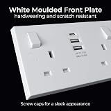 BG Electrical 15W Double Switched USB Socket with Type A and Type C USB Ports view 5