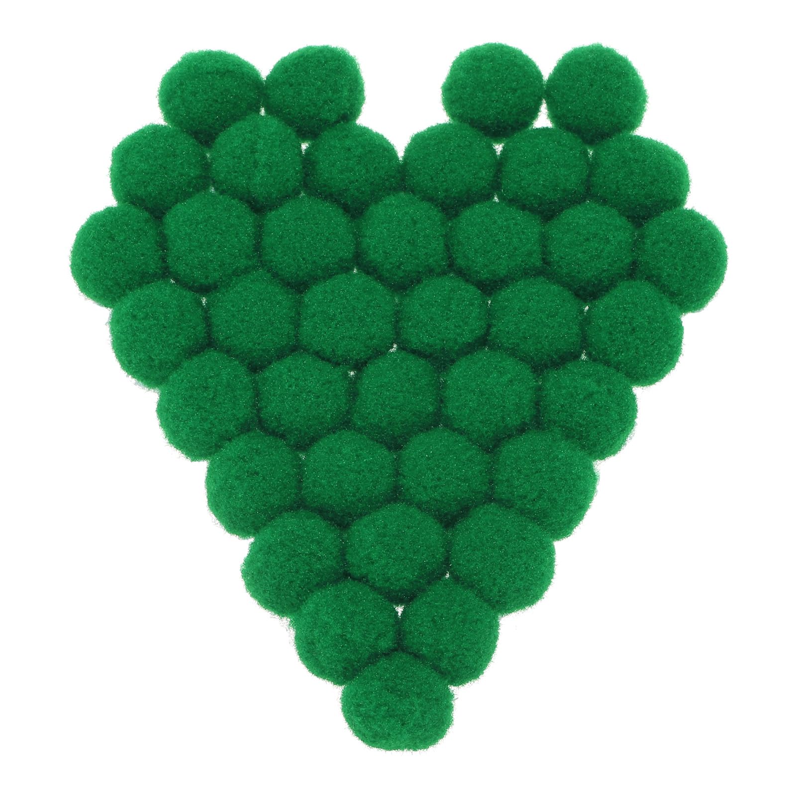 Rebower Soft and Fuzzy Balls Rainbow Craft Pom Fabric - 0.59 Inch/Dark Green / 300PCS