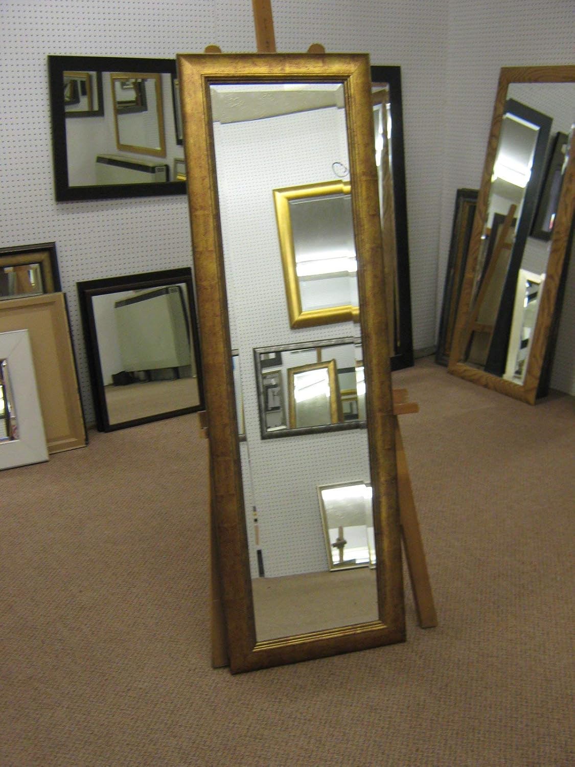 NEW MODERN GOLD LONG & FULL LENGTH MIRRORS VARIOUS Plain Mirror Glass, 17" x 53" (43cm x 135cm