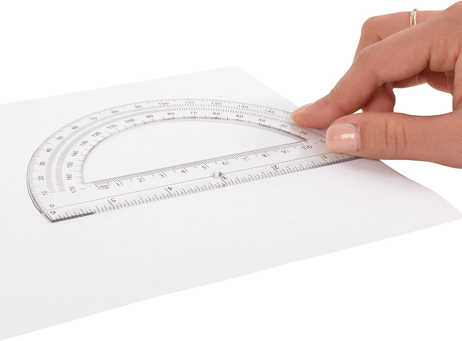 Westcott 6-Inch Plastic 180 Degree Protractor, Clear: Arts, Crafts & Sewing