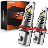 SEALIGHT Latest 9007 HB5 LED Bulb high/low beam, 50000LM Super Bright, 60000+ Hours Service Life, 6500K Cool White, 1:1 Halogen Size Replacement Exterior Light Bulbs, Plug N Play, Pack of 2