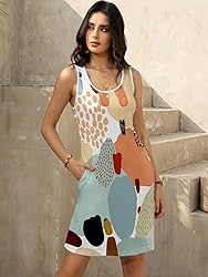 LUXVEER Women's Summer Dress 2025 Sleeveless Scoop