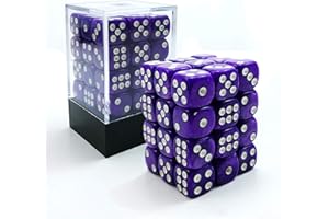 Bescon 12mm 6 Sided Dice 36 in Brick Box, 12mm Six Sided Die (36) Block of Dice, Marble Purple