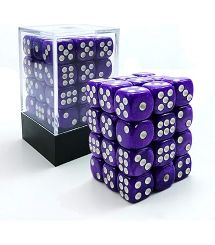 Chessex Dice d6 Sets 16mm Marble Ivory w/ Black Six Sided Die 12 Set CHX 27602 e