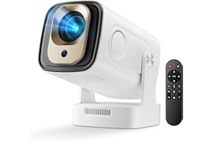 FEIFEAOUY Mini Projector - Auto Focus/Keystone, Native 1080P, 4K Support, Android 11, 200 ANSI, Short Throw, Air Mouse Remote, Ceiling & Wall Projection, Portable Movie Projector