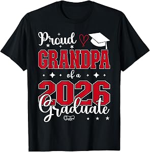 Proud Grandpa of a class of 2026 graduate for graduation T-Shirt